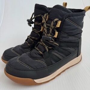 Sorel Black and Tan Kids Boots